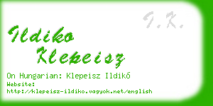 ildiko klepeisz business card